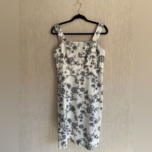 Size 6 Ann Taylor white & black dress
